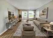 Thumbnail 5 of 30 - a living room with a couch and a table