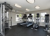 Thumbnail 16 of 30 - apartment gym with treadmills and weight machines