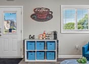 Thumbnail 22 of 27 - club house with a hot drink area and a door