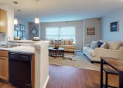 Thumbnail 3 of 15 - open apartment floor plan