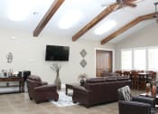 Thumbnail 16 of 16 - clubhouse lounge area with TV at homestead apartments