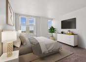 Thumbnail 13 of 29 - apartment bedroom with a bed