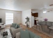 Thumbnail 3 of 11 - Open Apartment Floor Plan
