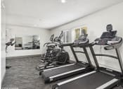 Thumbnail 12 of 12 - the gym in the home has cardio equipment and a large mirror
