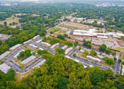 Thumbnail 29 of 29 - an aerial view of a city with buildings and trees