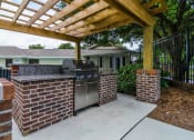 Thumbnail 10 of 17 - outdoor grilling area at Forest Hills apartments
