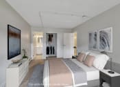 Thumbnail 14 of 26 - a bedroom with a bed and a closet