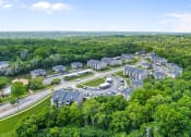 Thumbnail 24 of 27 - aerial view of an apartment neighborhood