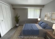 Thumbnail 11 of 22 - a rendering of a bedroom with a bed and a window