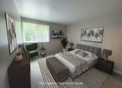 Thumbnail 9 of 22 - a rendering of a bedroom with a bed and a couch