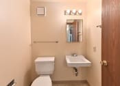 Thumbnail 14 of 35 - half bathroom set up at river's edge apartments