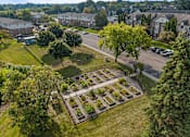 Thumbnail 27 of 31 - A view of a garden from above.