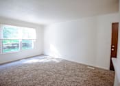 Thumbnail 9 of 29 - A room with a carpeted floor and a window letting in sunlight.