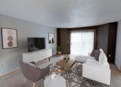 Thumbnail 3 of 10 - a living room with a couch and sliding glass door