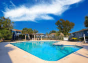 Thumbnail 14 of 16 - a large swimming pool with a blue sky above it