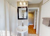 Thumbnail 2 of 12 - apartment bathroom with tub