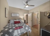 Thumbnail 4 of 34 - apartment bedroom and a ceiling fan