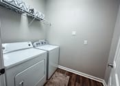 Thumbnail 7 of 29 - In-home laundry room with a washer and dryer.