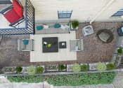 Thumbnail 17 of 22 - a birds eye view of apartment patio with furniture