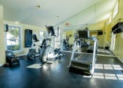 Thumbnail 12 of 15 - a gym with cardio equipment