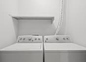 Thumbnail 14 of 23 - two white washing machines in a white room
