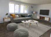 Thumbnail 6 of 15 - living area with windows with lots of natural lighting