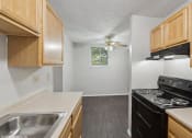 Thumbnail 1 of 12 - apartment kitchen with a stove and a sink