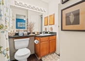 Thumbnail 13 of 31 - apartment bathroom with a mirror