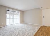 Thumbnail 20 of 35 - A room with a carpeted floor and a white door.
