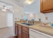 Thumbnail 3 of 28 - open kitchen with bar counter top