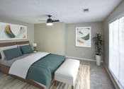 Thumbnail 1 of 28 - apartment bedroom with a ceiling fan