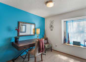 Thumbnail 9 of 22 - a bedroom with a desk