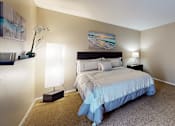 Thumbnail 3 of 14 - Apartment bedroom with carpeting