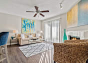 Thumbnail 16 of 33 - large living room with natural lighting and ceiling fan
