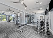 Thumbnail 15 of 19 - A well-equipped gym with a variety of exercise equipment. at Heights at New Garden apartments in Greensboro, NC.