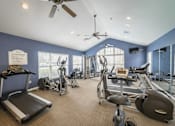 Thumbnail 9 of 21 - the gym at the landing at pullman apartments in pullman