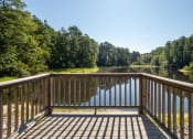 Thumbnail 35 of 35 - a view of a deck overlooking a lake with trees