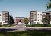 Thumbnail 3 of 19 - Front Entrance at Elevate Apartments, Madison, WI, 53718