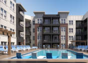 Thumbnail 6 of 19 - Pool courtyard at Elevate Apartments, Madison, 53718