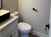 Thumbnail 20 of 49 - The Retreat at Indian Lake - renovated studio bathroom with a toilet and a sink