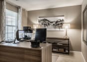 Thumbnail 3 of 16 - a home office with a desk and computer