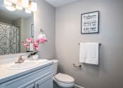 Thumbnail 17 of 55 - Arbors at Turnberry Apartments Pickerington Ohio Pet Friendly Updated Modern interior, glass shower door