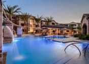 Thumbnail 3 of 23 - a swimming pool at night at the resort at longacre