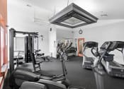 Thumbnail 23 of 29 - the gym is equipped with cardio equipment and weights