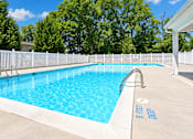 Thumbnail 16 of 50 - A pool with a blue line indicating 5 feet deep.