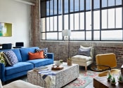Thumbnail 11 of 24 - Living Room Interior at Parcels at Concourse, Memphis, TN, 38104
