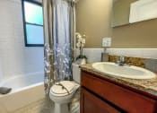 Thumbnail 23 of 43 - Bathroom with vanity at Convent Gardens Apartments, St. Louis, MO, 63108