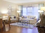 Thumbnail 3 of 15 - Open living room floor plan at Ocean Shores Apartments in Marshfield, MA