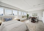 Thumbnail 5 of 15 - Studio apartment with dining area and city views at Baystate Place Apartments, Springfield, MA 1104