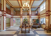 Thumbnail 18 of 23 - Front Entrance With Chandelier  at The Birches of Esopus, Ulster Park, NY.